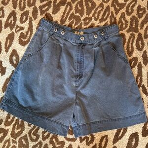 The Territory Ahead Blue pigment Shorts Womens 8 Pleated High waisted VTG